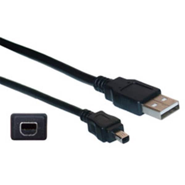 Cable Wholesale CableWholesale Mini 4 Pin USB 2.0 Cable, Black, Type A Male to 4 Pin Mini-B Male, 6 foot 10UM-02106BK-4 - main